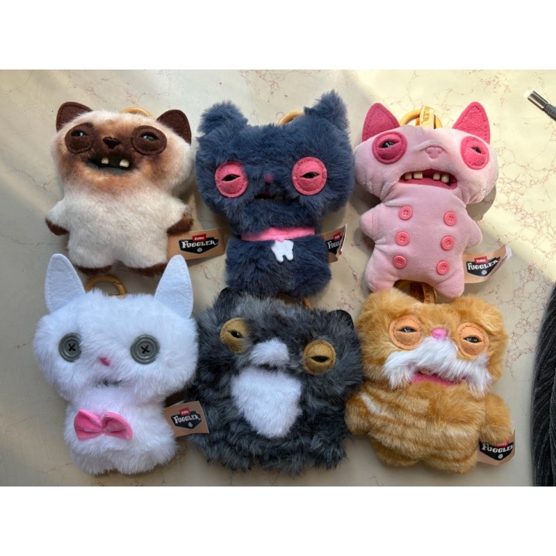 Fuggler Toothy Monster Mini Plush Keychain Pendant Alley Cats Series Toy 3.9in