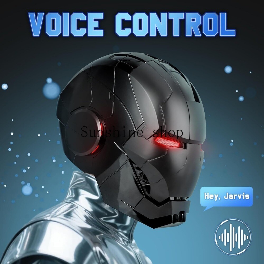 2025 Iron Man MK5 1:1 Helmet Wearable Voice-control Mask Cosplay Black AUTOKING