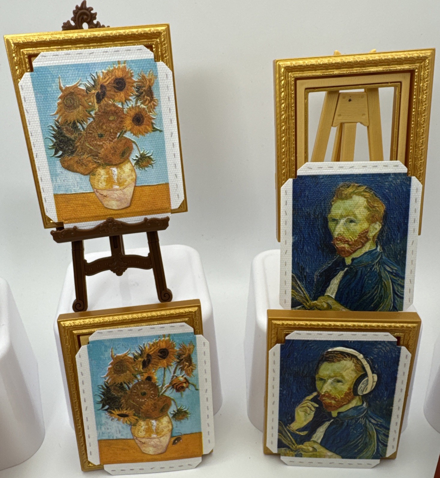 🖼️ New! Mini Brands MASTERPIECES ~ VAN GOGH Lot Of 6 Paintings + Accessories