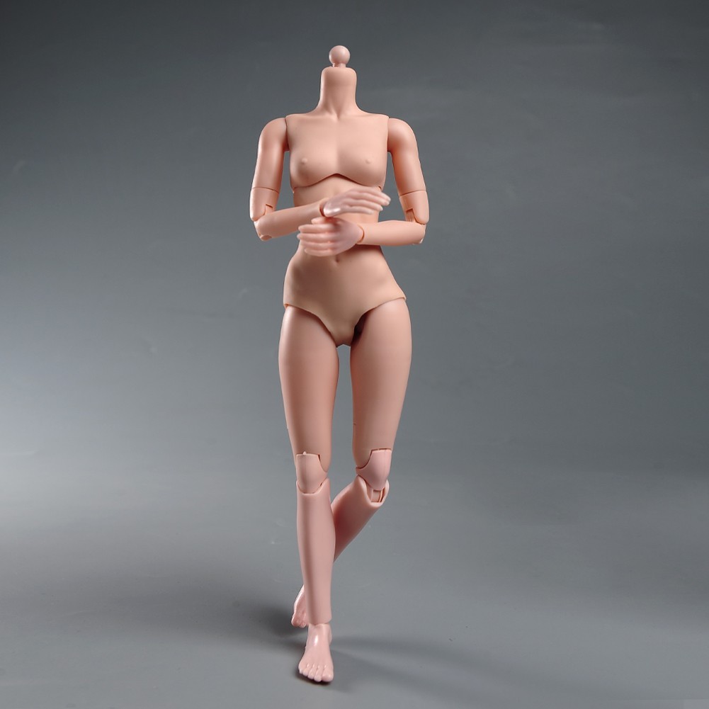 1/6 Female Pale Middle Breast Chest Super Flexible Body For 12″Action Figure