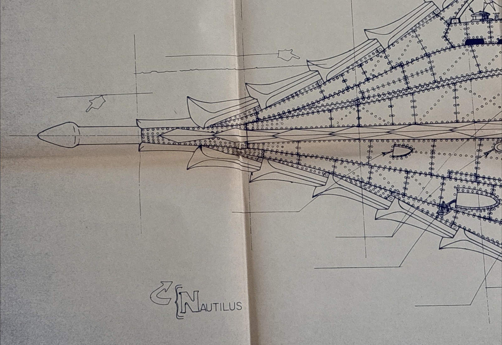 Blueprints Nautilus (194 X 60 cm) – 3 sheets – Folded
