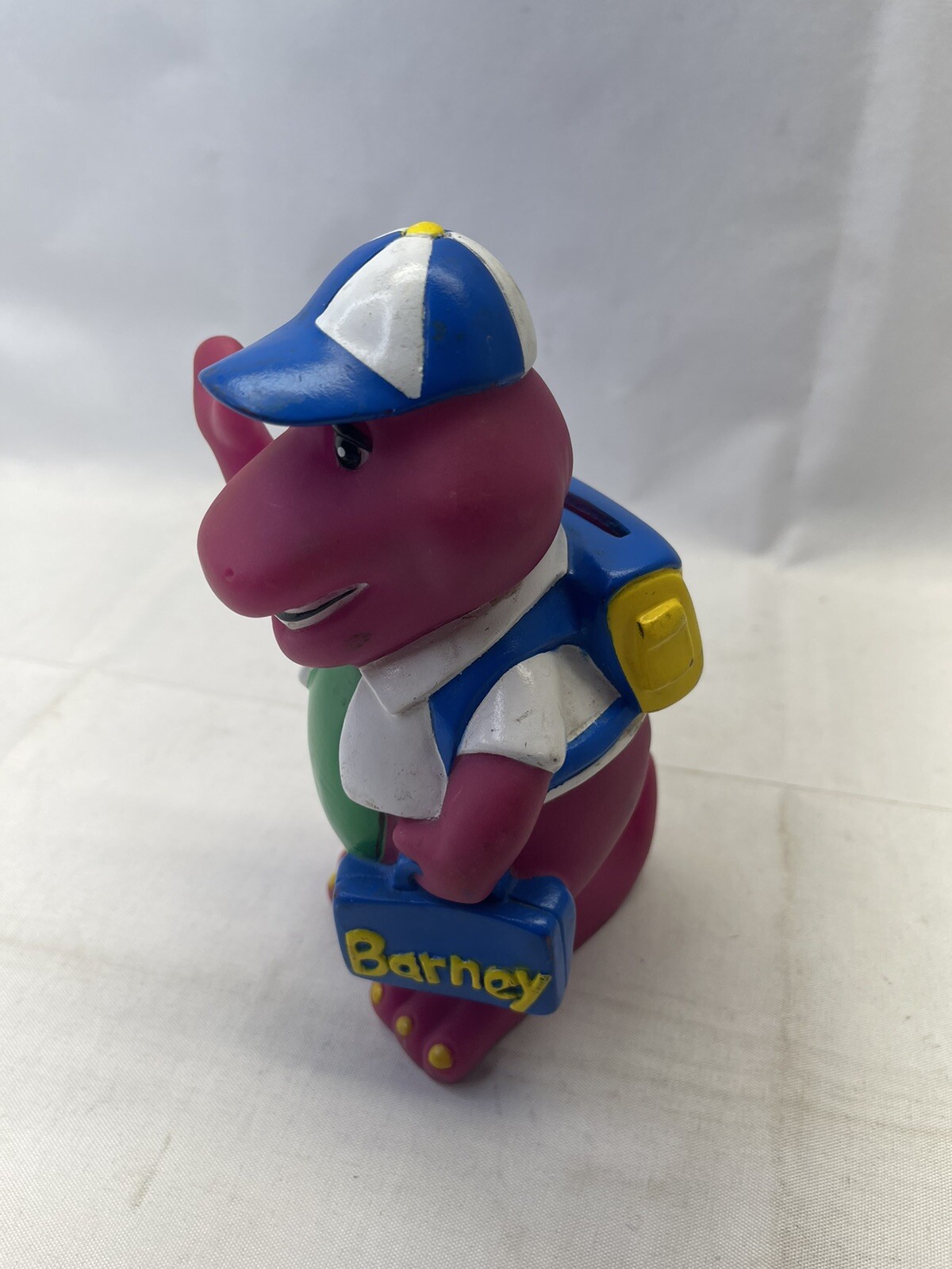 Vintage Barney Purple Dinosaur Coin Piggy Bank Back to School 1992 Lyons Group