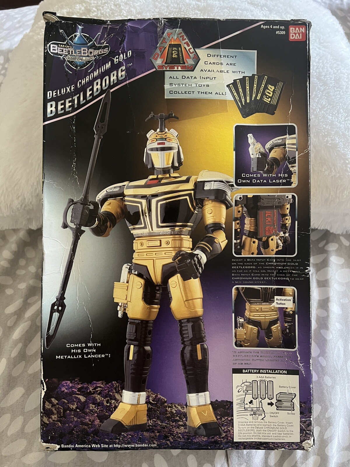 Saban’s Deluxe Chromium Gold BeetleBorg Figure 12 Inch Metallix In Original Box