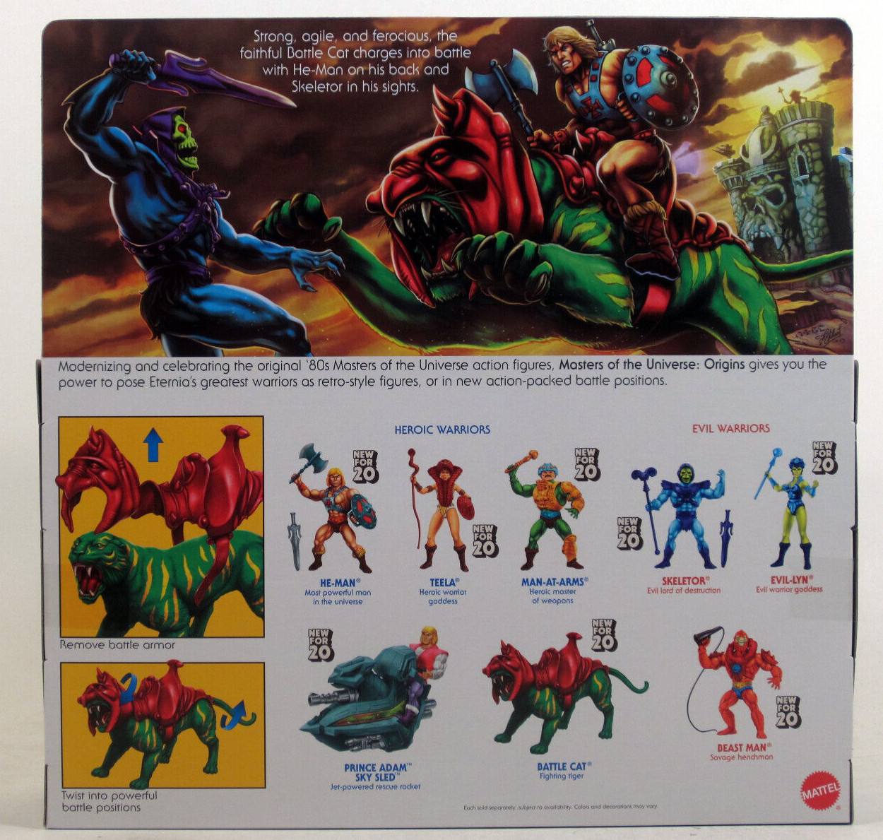 Masters of the Universe Origins BATTLE CAT & PANTHOR Figures Set of 2 – NEW!