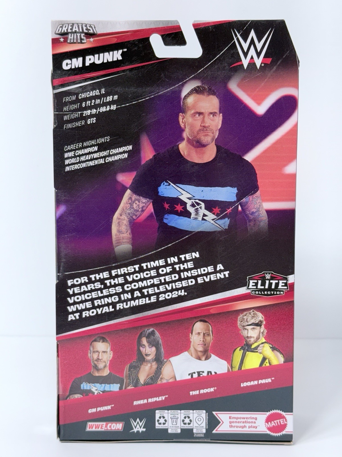 CM Punk WWE Elite Greatest Hits 11 Mattel 2026 Elite 115 Style Wrestling Figure