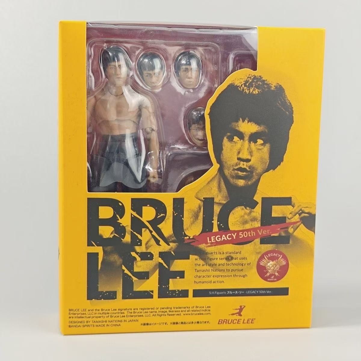 SHF Bruce Lee 50th Anniversary Action Figure with Base Collectible Gift