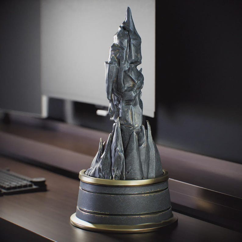 Expedition 33 Monolith Clair Obscur Inspired Statue Dark Fantasy Gamer Display