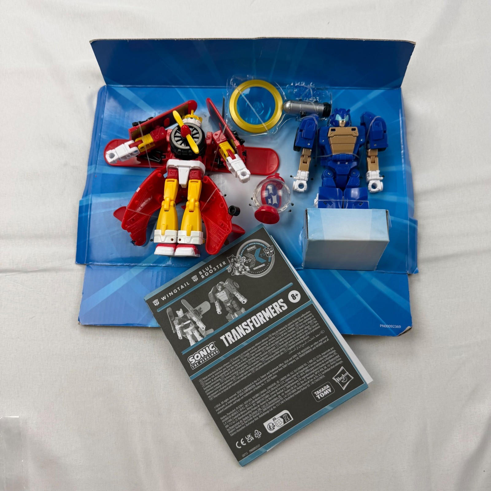 Transformers Sonic the Hedgehog Wingtail Blue Booster Figures OS Multicolor New