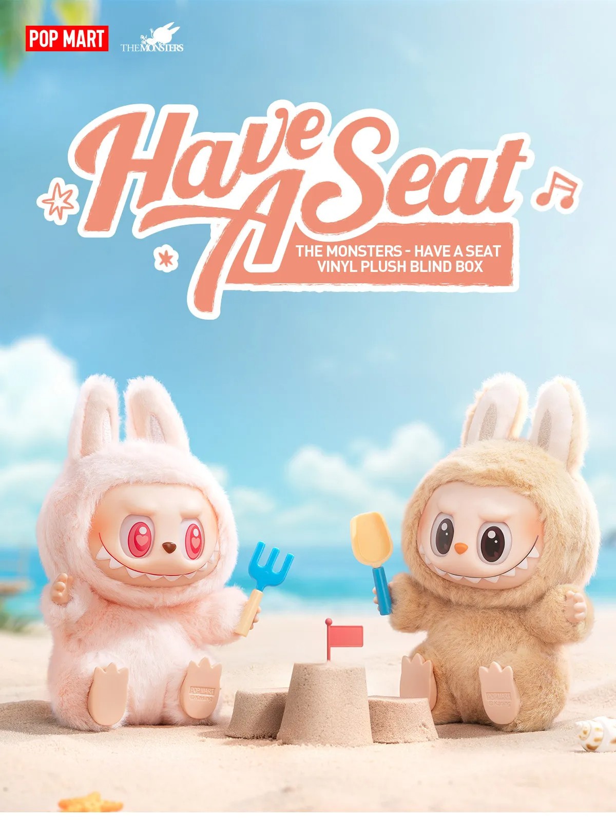 POP MART Labubu The Monsters Have A Seat Series Vinyl Plush Figure Toys Dolls