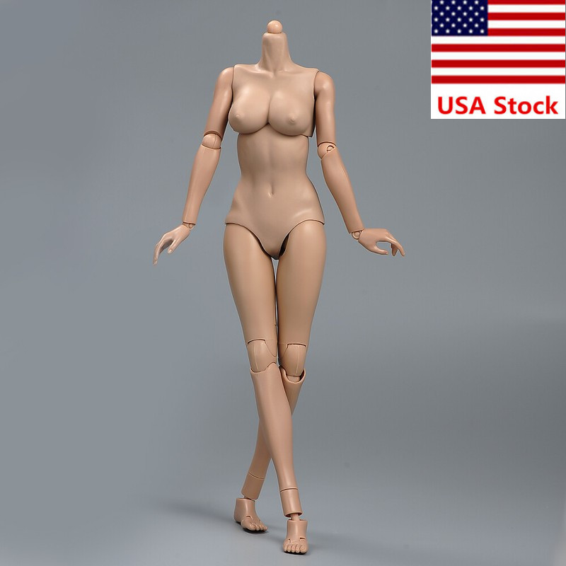1/6 Female Suntan Middle Chest Super Flexible Body For 12»Action Figure Doll