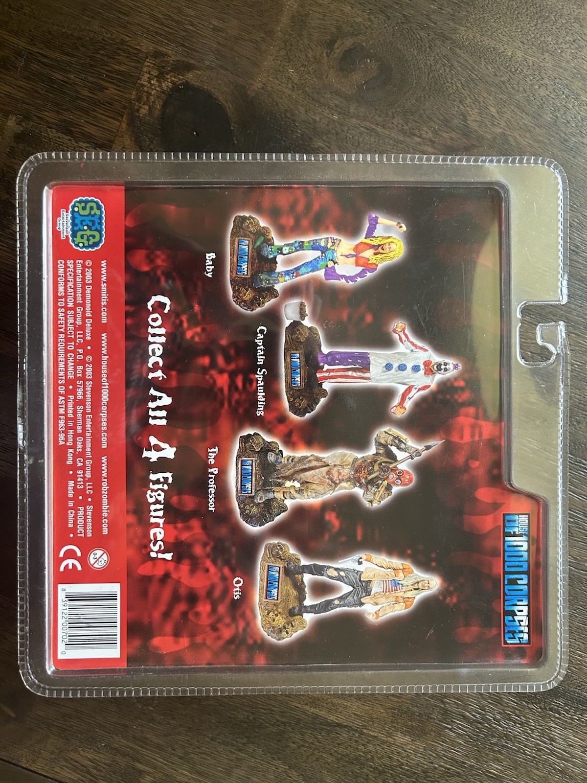 House of 1000 Corpses Baby Action Figure Plastic Multicolor Knife Bottle