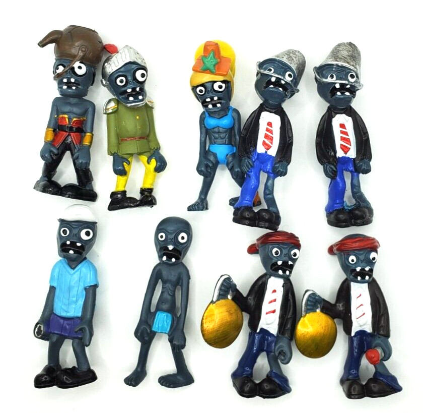 Plants vs Zombies PVC Figures 2-3″ PVC Toys Cake Topper Vinyl 9-2 doubles Lot