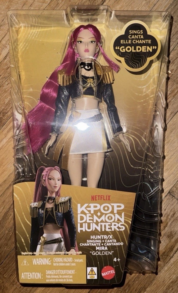 Mattel Kpop Demon Hunters Huntr/x Mira Golden Singing Doll New In Hand!