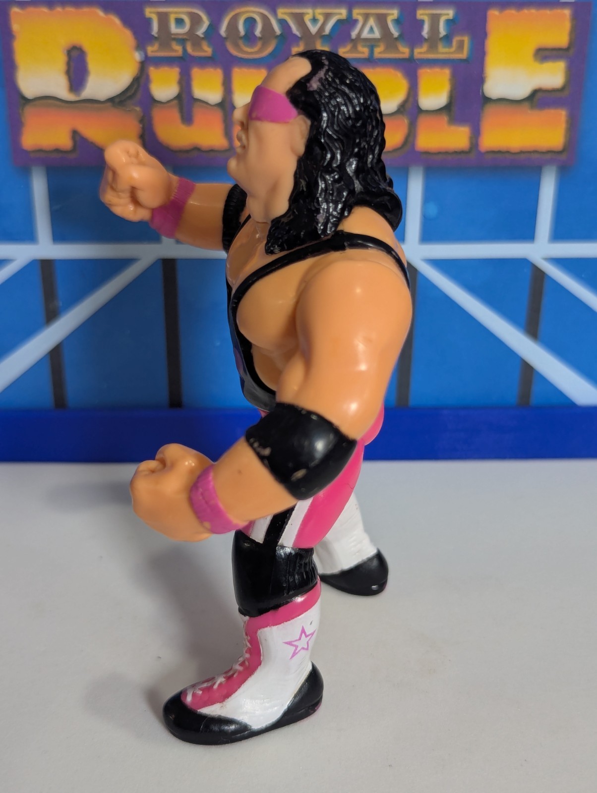 WWF Hasbro Bret Hart – WWE Mattel LJN Vintage Titan Sports – Purple
