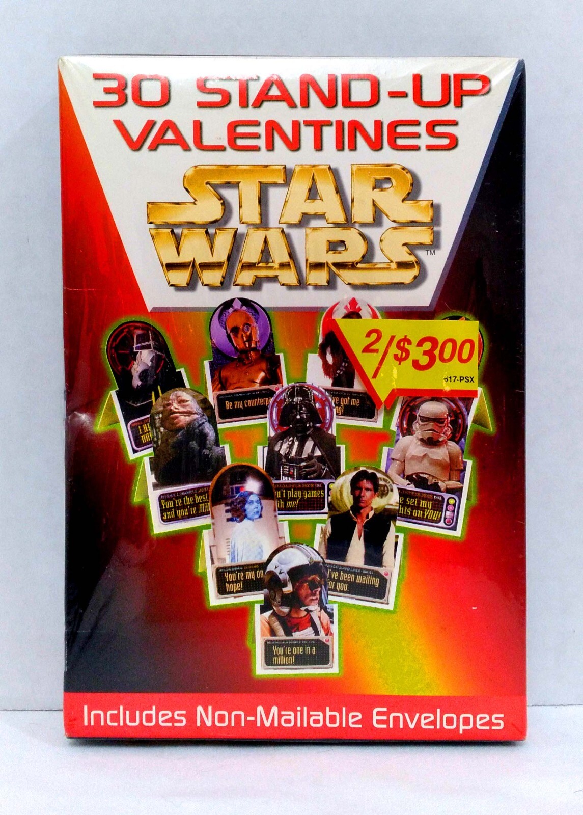 New Star Wars 30 Stand-up Valentines Day Cards Factory Sealed 1997