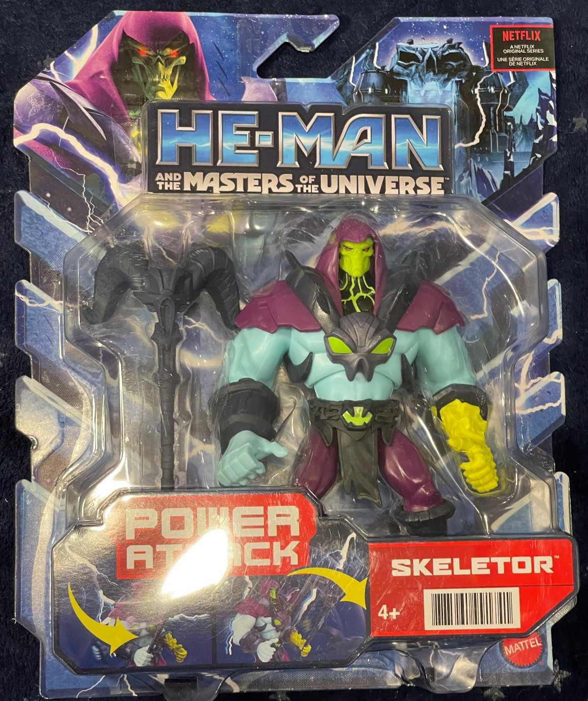 NEW! Mattel MOTU (Netflix) CORE SKELETOR 5.5″ Action Figure w/POWER ATTACK MINT!