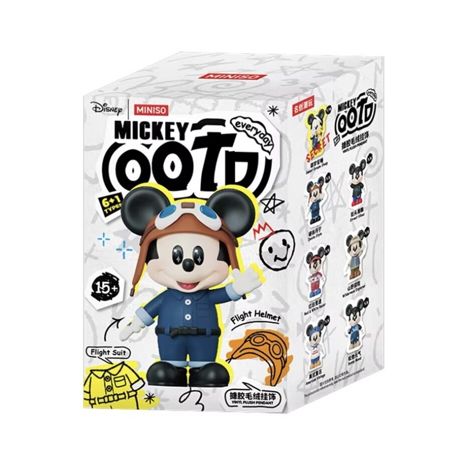 MINISO Disney Mickey OOTD Series Blind Box Confirmed Figures Toy Pendant Doll
