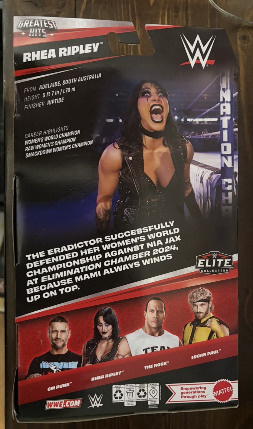 WWE Mattel Elite Collection Greatest Hits Rhea Ripley Series 11 Wrestling Figure
