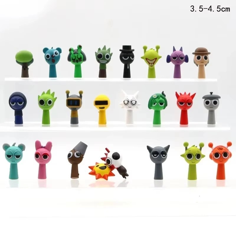 24pcs set Sprunki Model Toy Game Action Figures Toy Birthday Gift