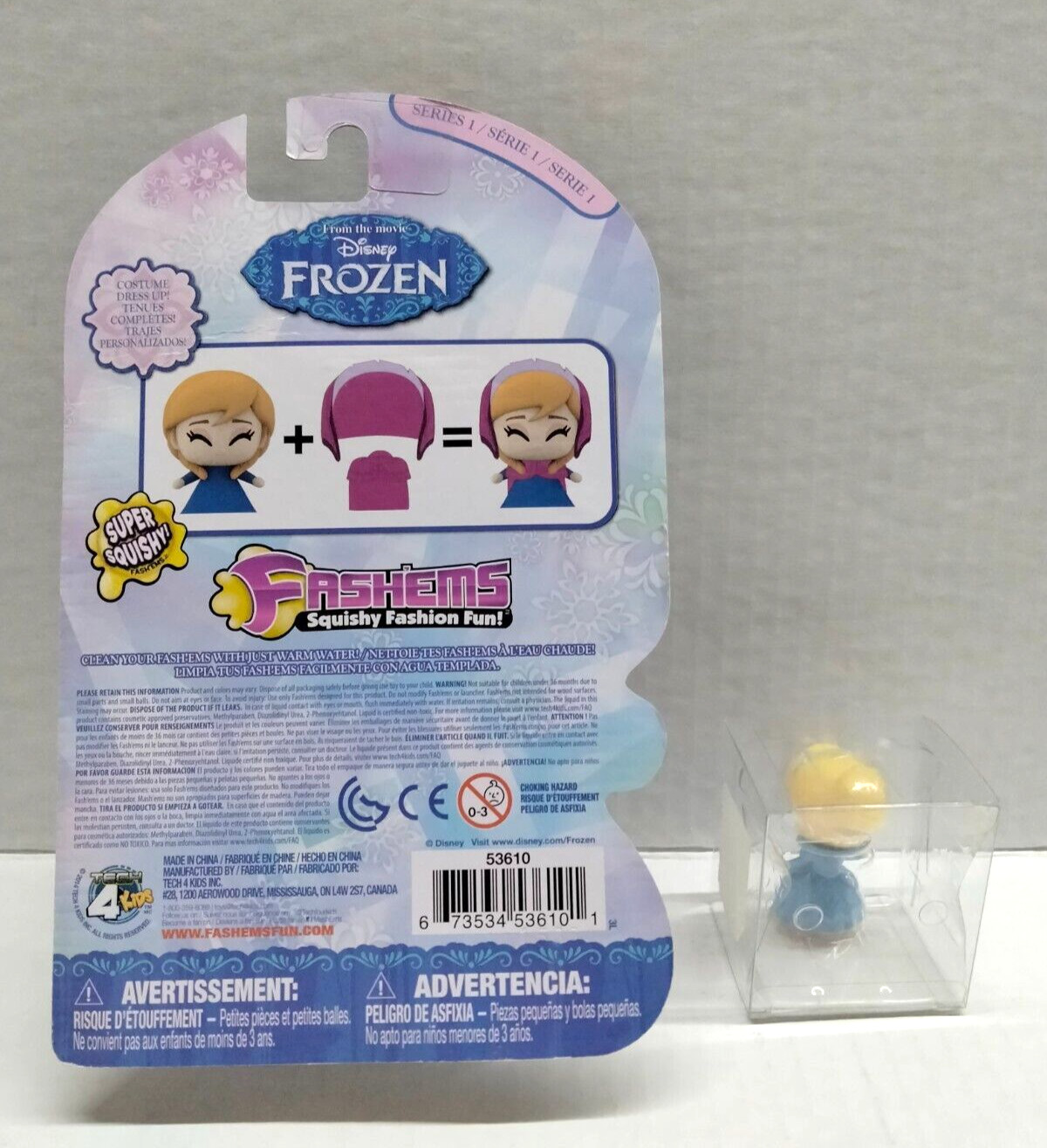 DISNSEY FROZEN FASHEMS-SERIES ONE-ANNA AND DRESS UP HAT & CLOAK W/EXTRA ELSA-NEW