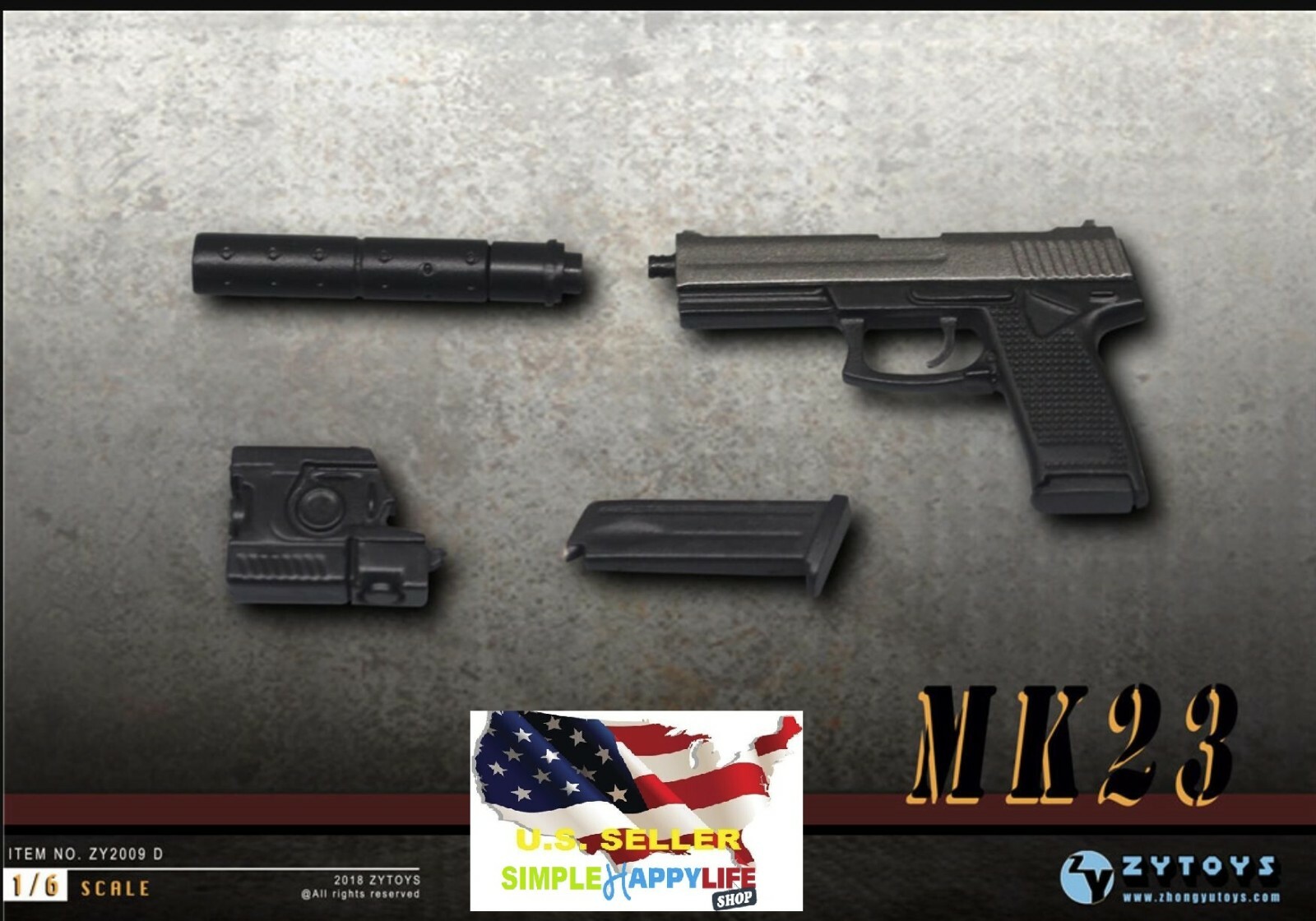 1/6 Agent Pistol MK23 SOCOM Weapon Gun Model For 12″ Figure Phicen hot toys❶USA❶