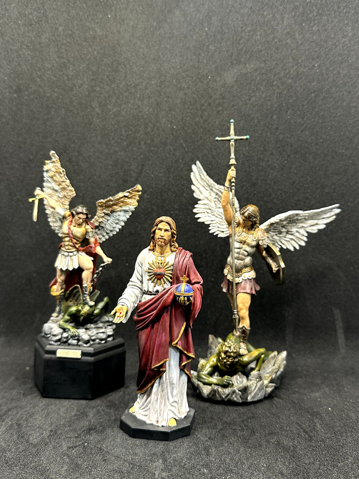 Archangel Michael Statue – Hand-Painted Resin Angel Figurine