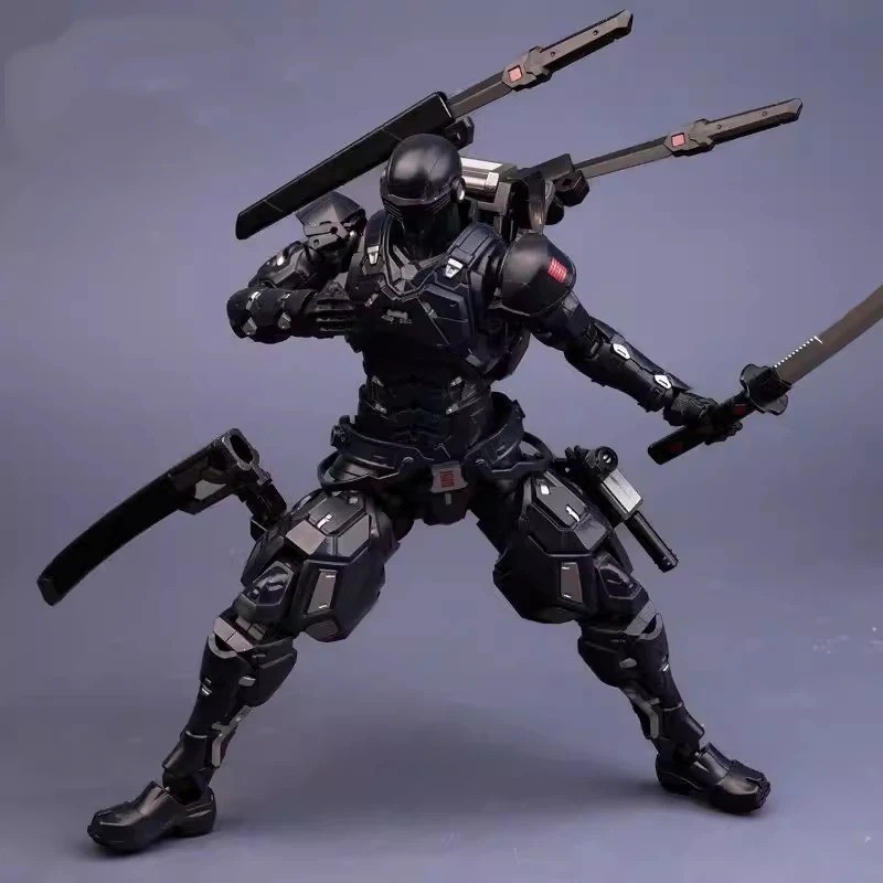 22cm Super Black Warrior SC001 Snake Eyes Mecha Ninja Action Figure Toy Gift