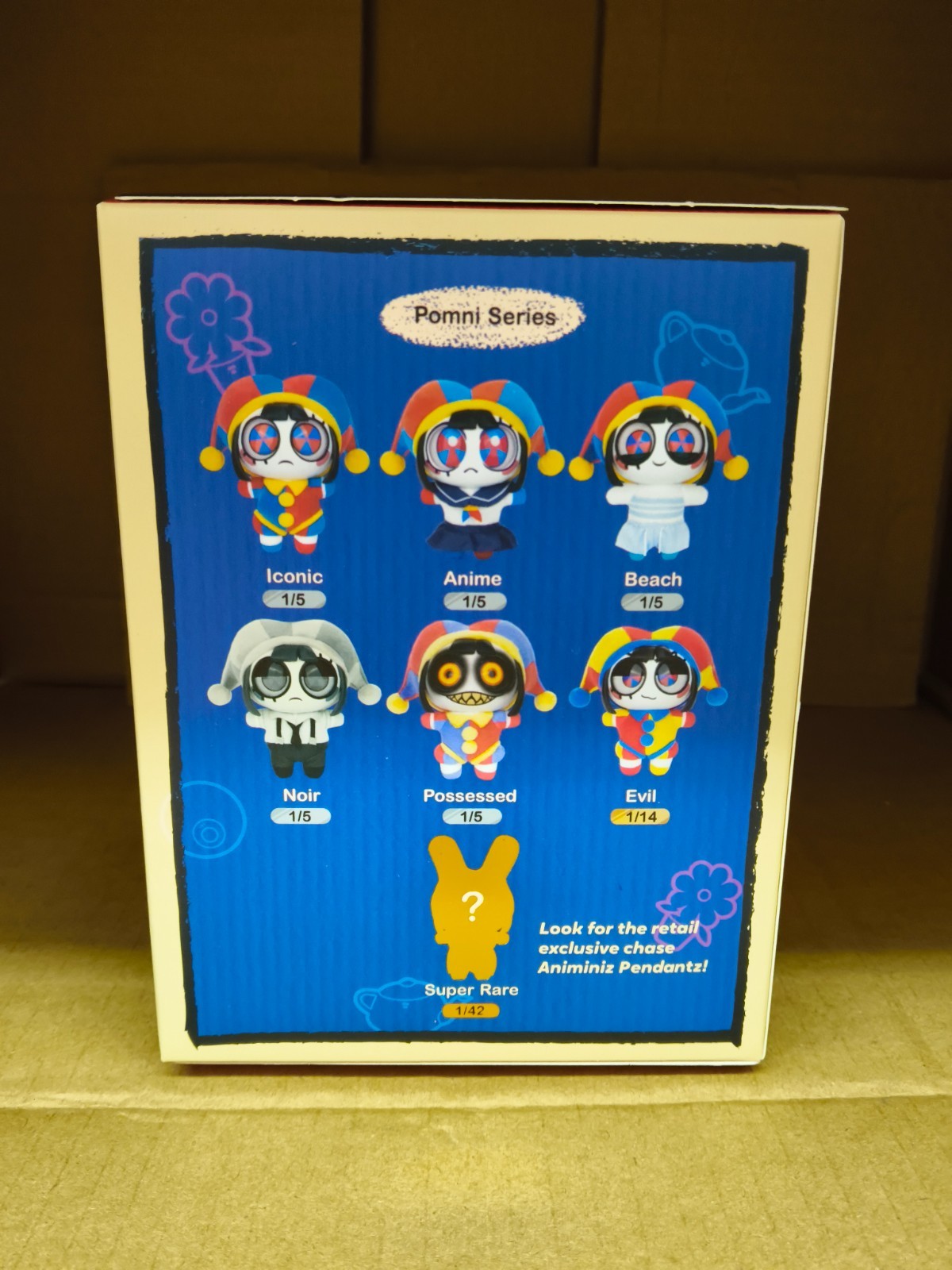 CASE 6 PIECES The Amazing Digital Circus Animiniz Pendantz Pomni Series BlindBOX