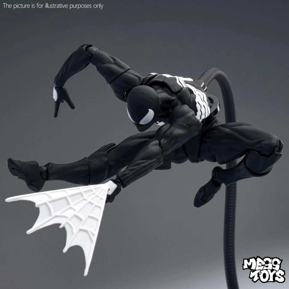 toys Messtoys Symbiote Spider-Man Black Suit Action Figure Collectible Toy Bo