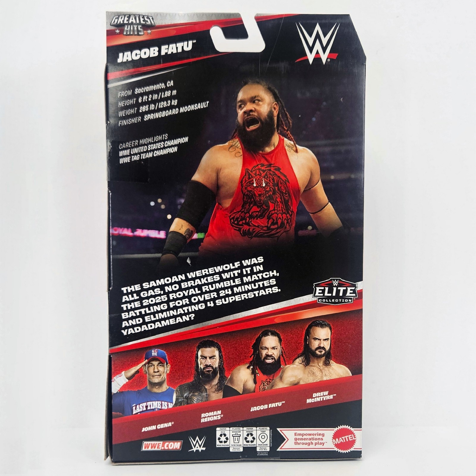 Jacob Fatu – WWE Elite Greatest Hits 12 Mattel Toy Wrestling Action Figure