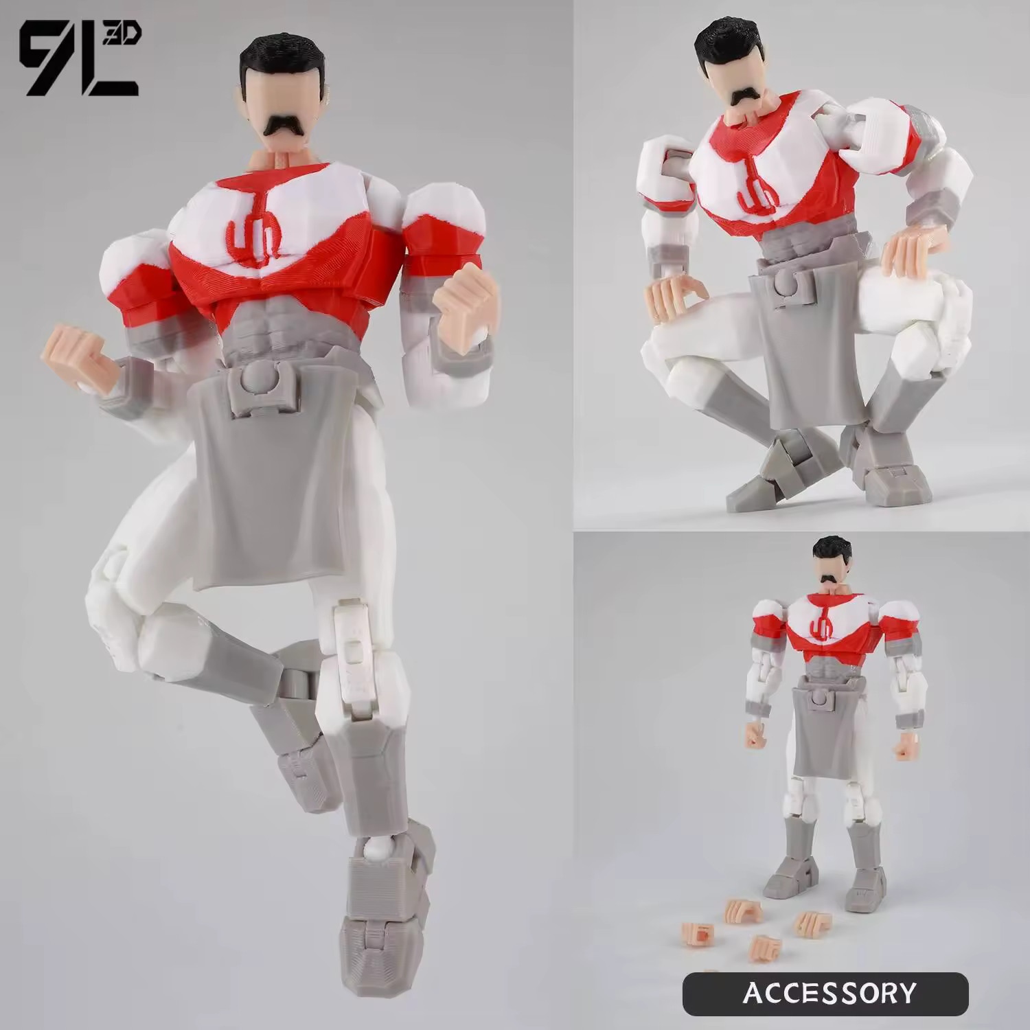 Thragg Articulated Figure with Cape Poseable Action Toy Display