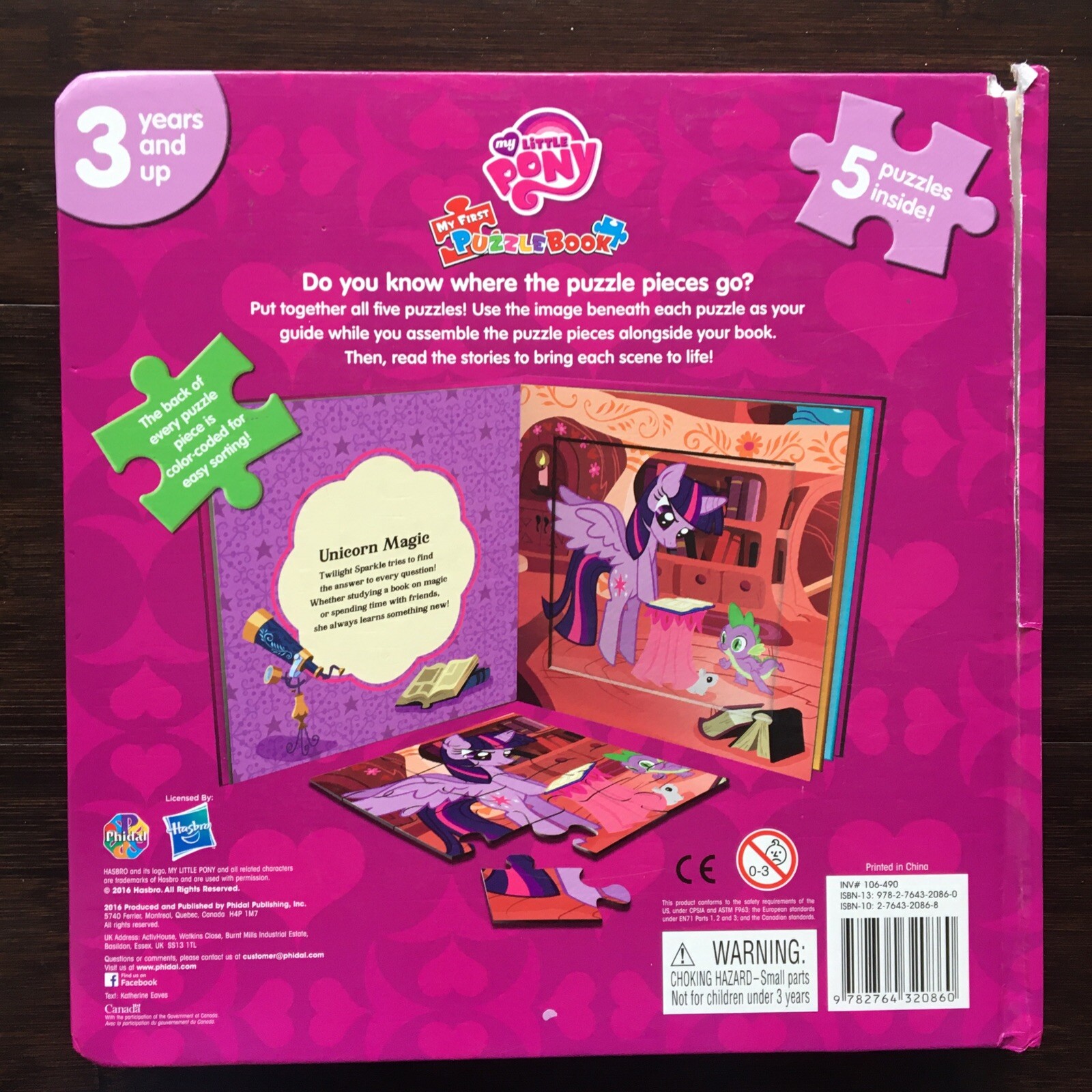 My Little Pony Unicorn My First Puzzle Book 3 Years And Up 5 Puzzles