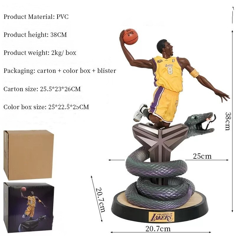 Basketball star NBA GK Kobe Black Mamba Hurricane model ornaments boxed