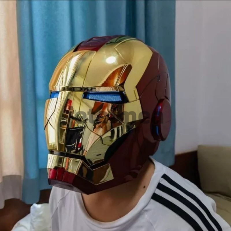 1:1 Iron Man MK5 Jarvis Deformable Voice Control Wearable Helmet Electroplated