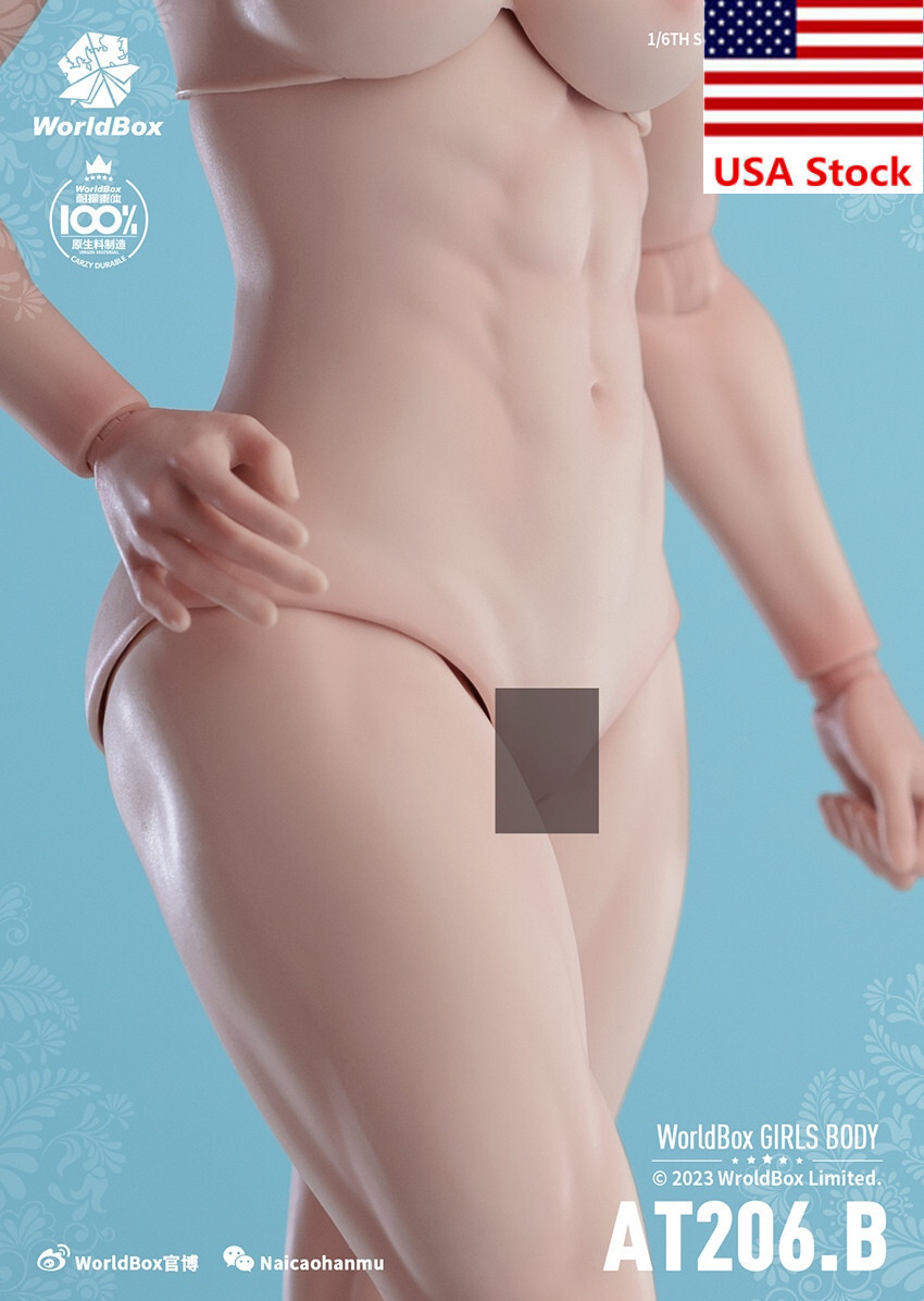 Worldbox AT206B 1/6 Female Pale Muscle Flexible Girl Body 12»Action Figure