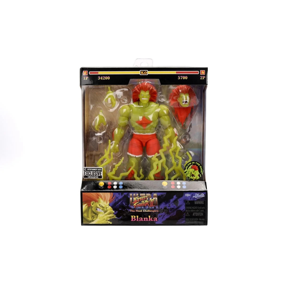 NEW! Ultra Street Fighter II Blanka Glow-in-the-Dark 6″ AF EE & JADA EXCL.