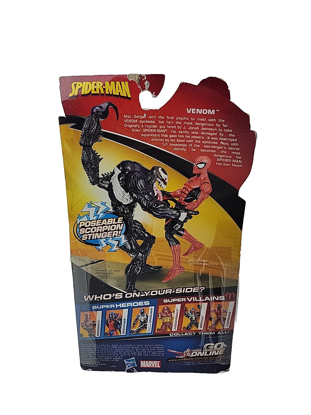 Marvel Comics Limited Spider-man TV Movie Venom Super Villains Action Figure