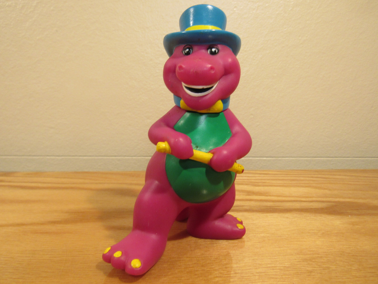 Vintage 1992 Lyons Group Barney Purple Dinosaur Coin Piggy Bank Back to School +