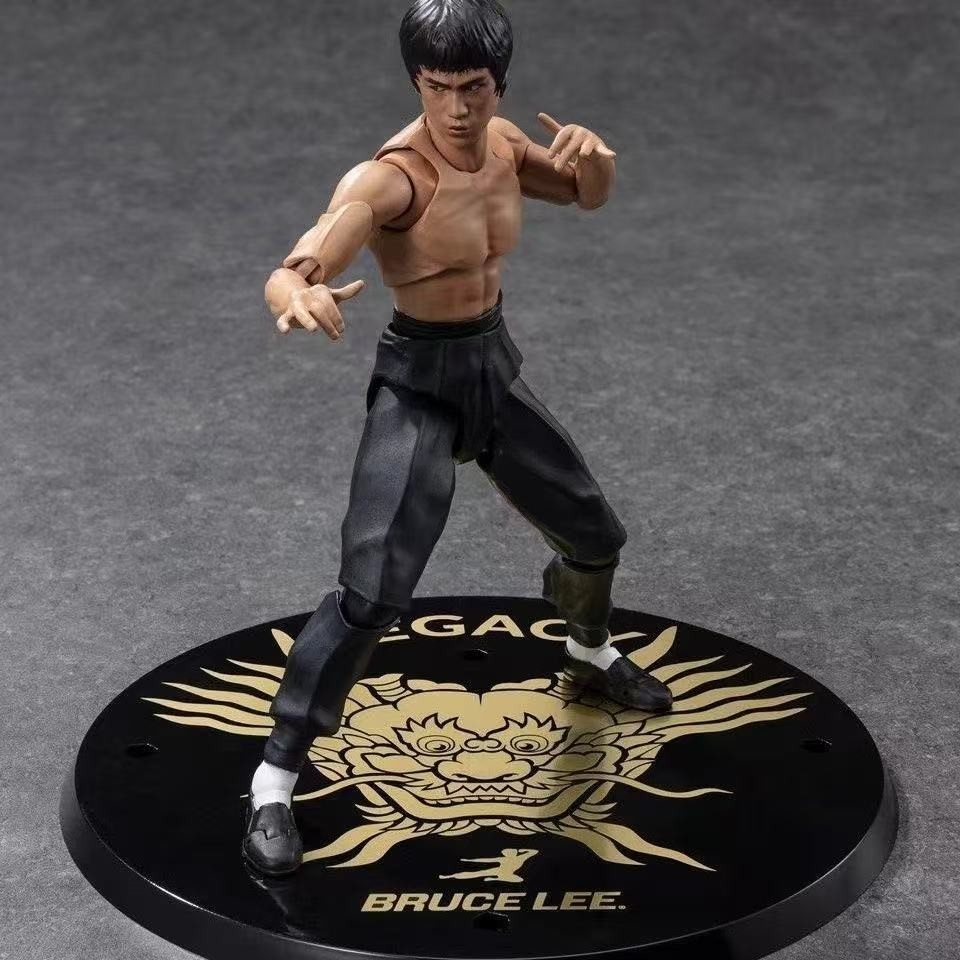 SHF Bruce Lee 50th Anniversary Action Figure with Base Collectible Gift