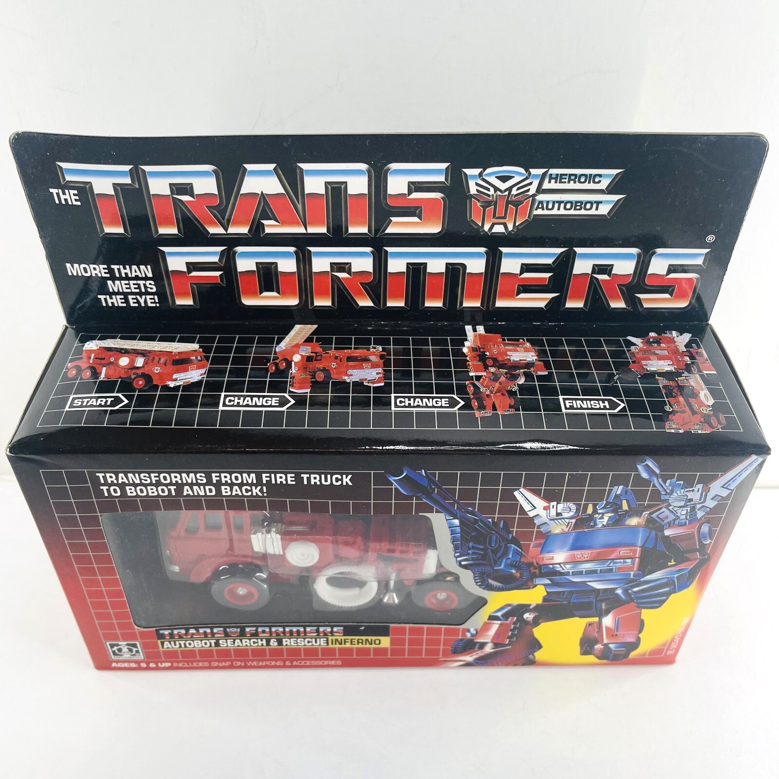 Transformers G1 Inferno Autobot Search & Rescue Action Figure Reissue Toy in Box