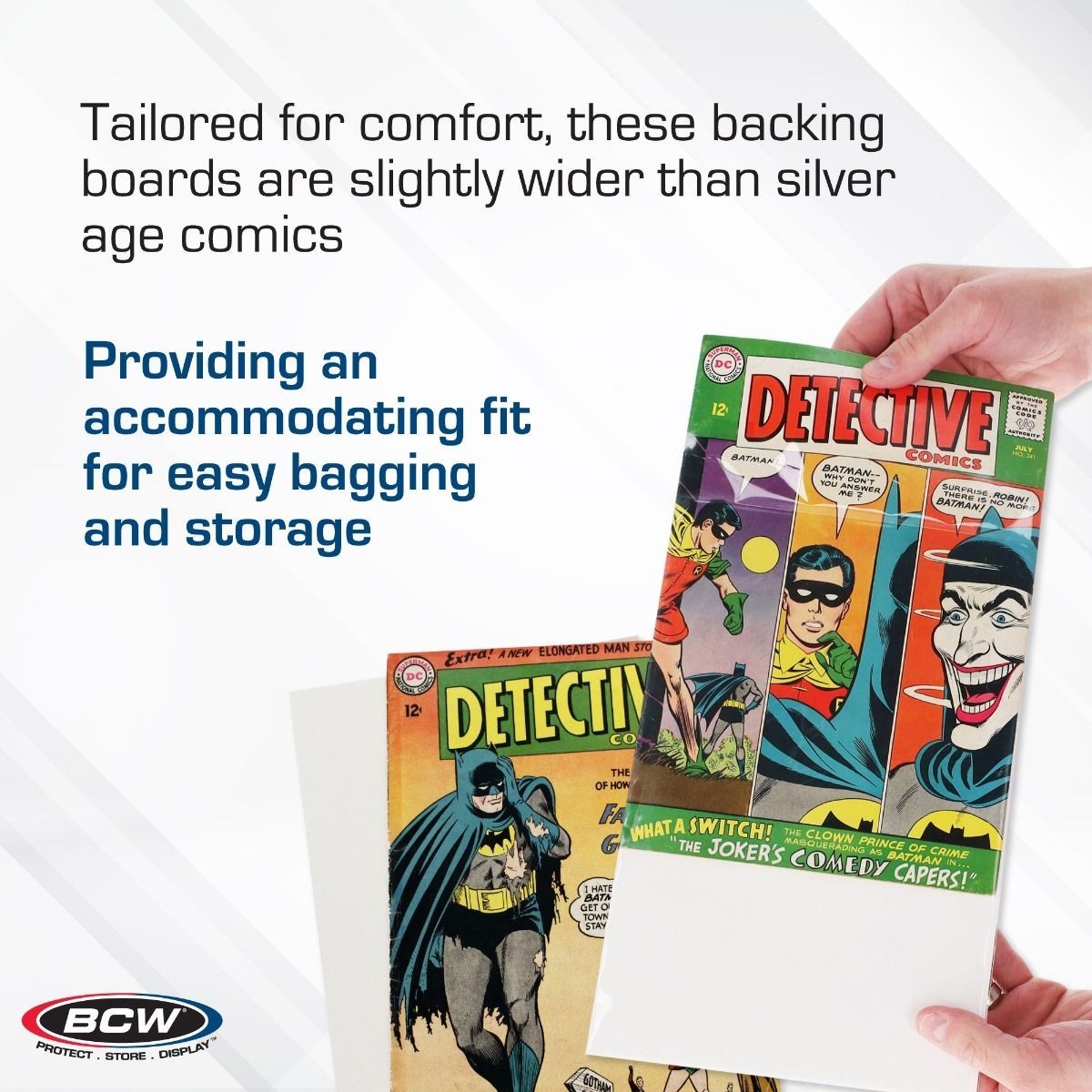 100 Pack – BCW Silver Age Comic Book Backer Boards Acid Free 24PT 7″ X 10 1/2″