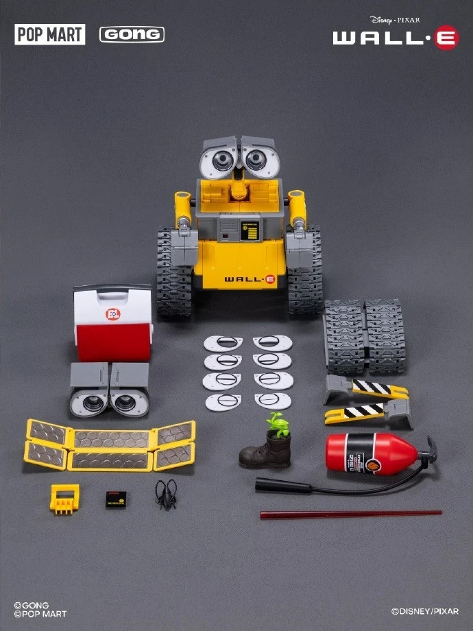 Pop Mart GONG WALL·E Robot Mobilization Kawara Tsutomu Assembly Figure Model Kit