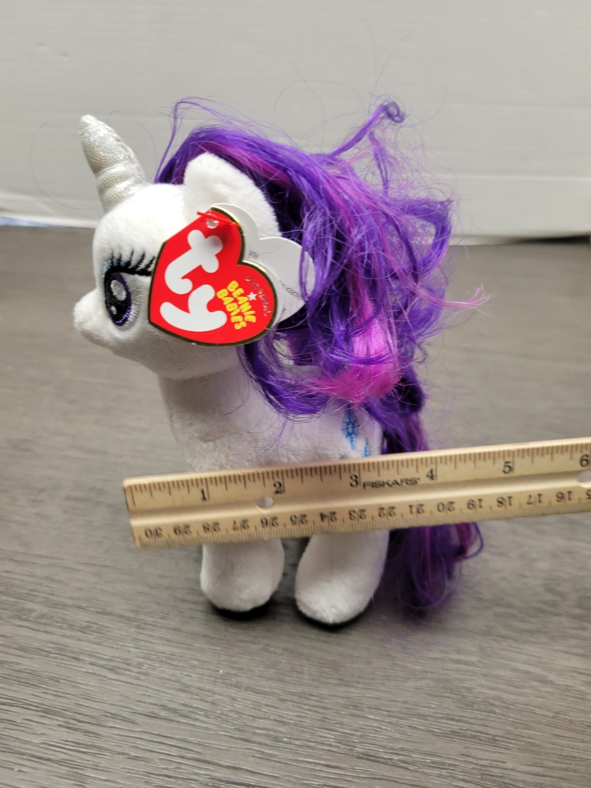 2014 Ty Beanie Babies My Little Pony Sparkle Rarity 7″ Plush With Tags