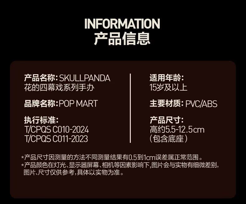 Authentic SKULLPANDA Petals in Four Acts Series Confirmed Blind Box Figures Toy