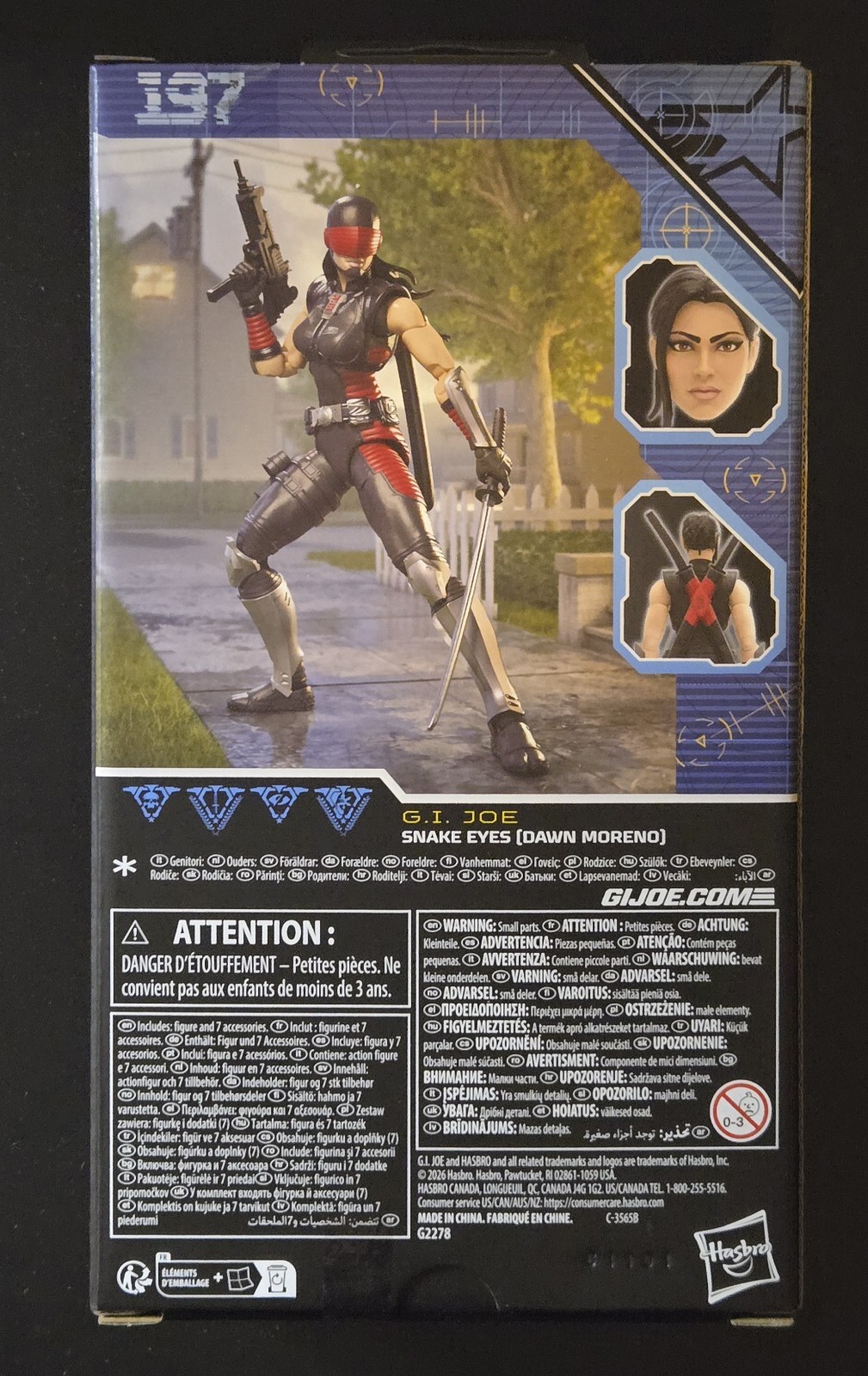 GI Joe Classified #197 Snake Eyes (Dawn Moreno) 6-Inch Action Figure New Hasbro