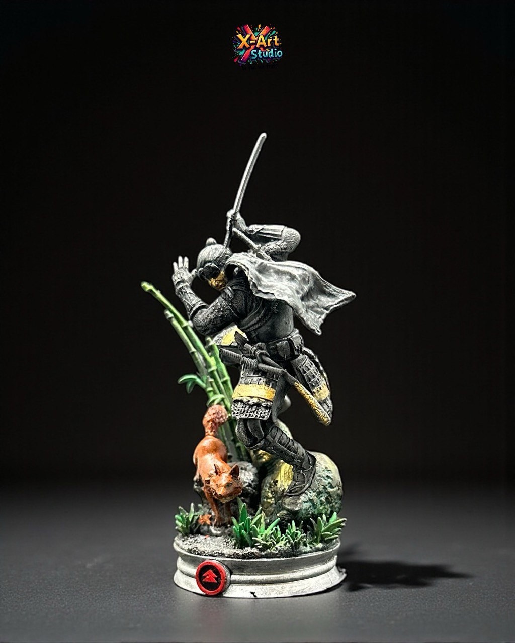 Hand-Painted Jin Sakai Ghost Style Samurai Warrior Statue – Ronin Figurine 12cm