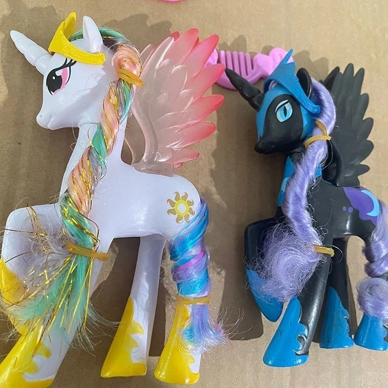 14cm My Little Pony Princess Celestia Nightmare Moon Figures Toys Kids Gift 2Pcs