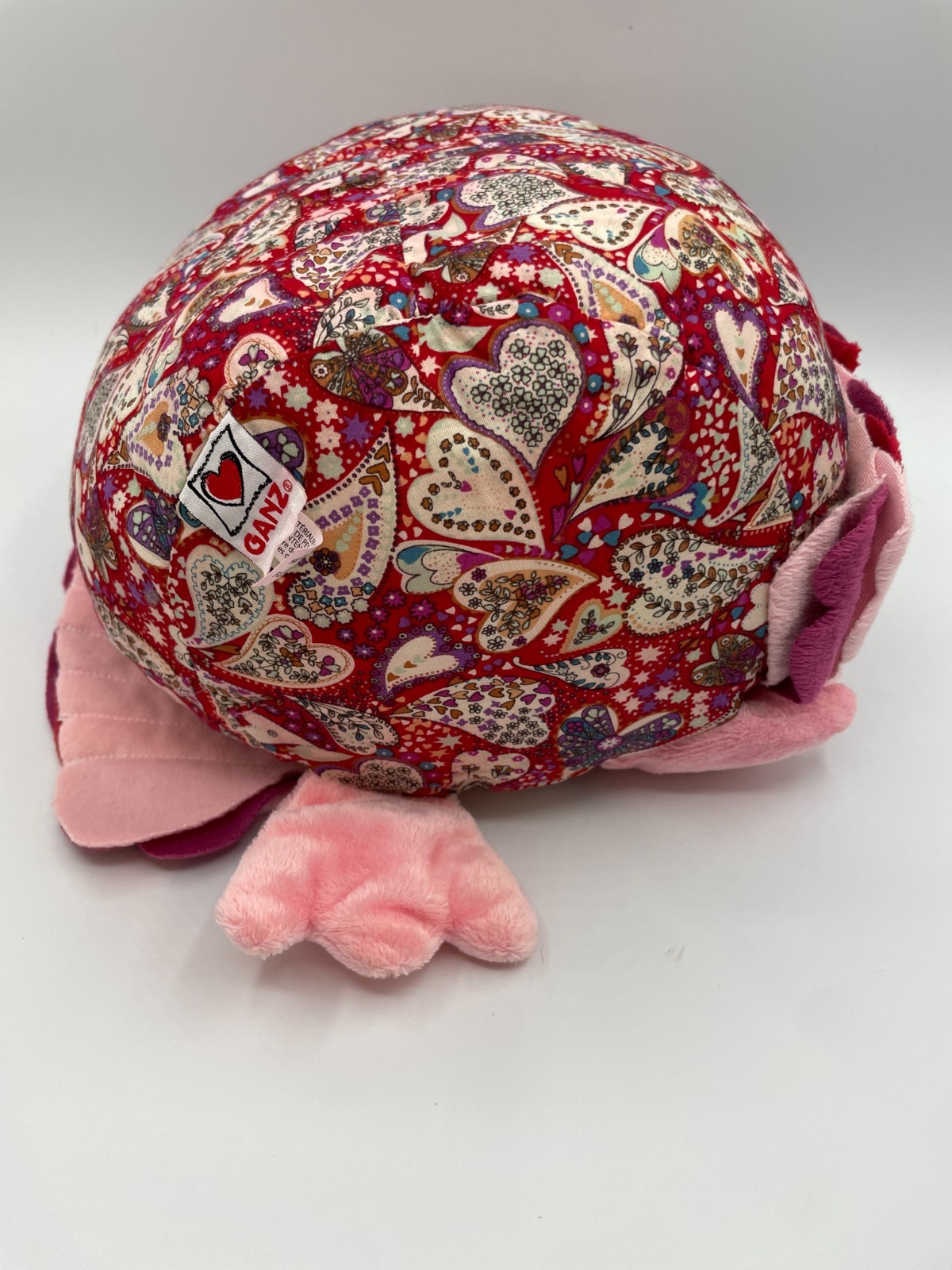 Ganz Red Owl Plush Pink Purple Floral Flowers Heart HV9150 Flutters 12″
