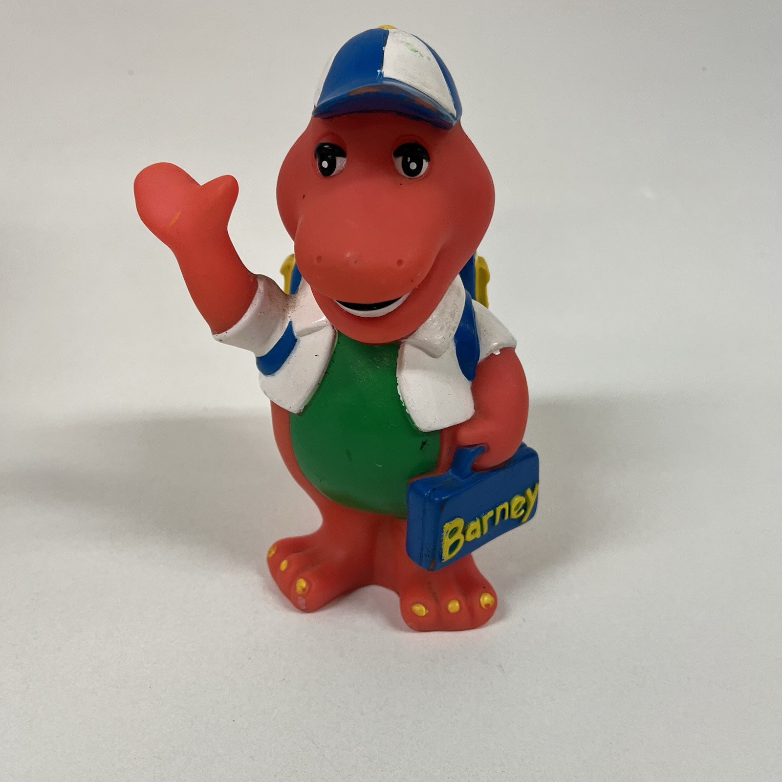 Vtg 1992 Lyons Group 7″ Barney Purple Dinosaur Coin Piggy Bank Back to School
