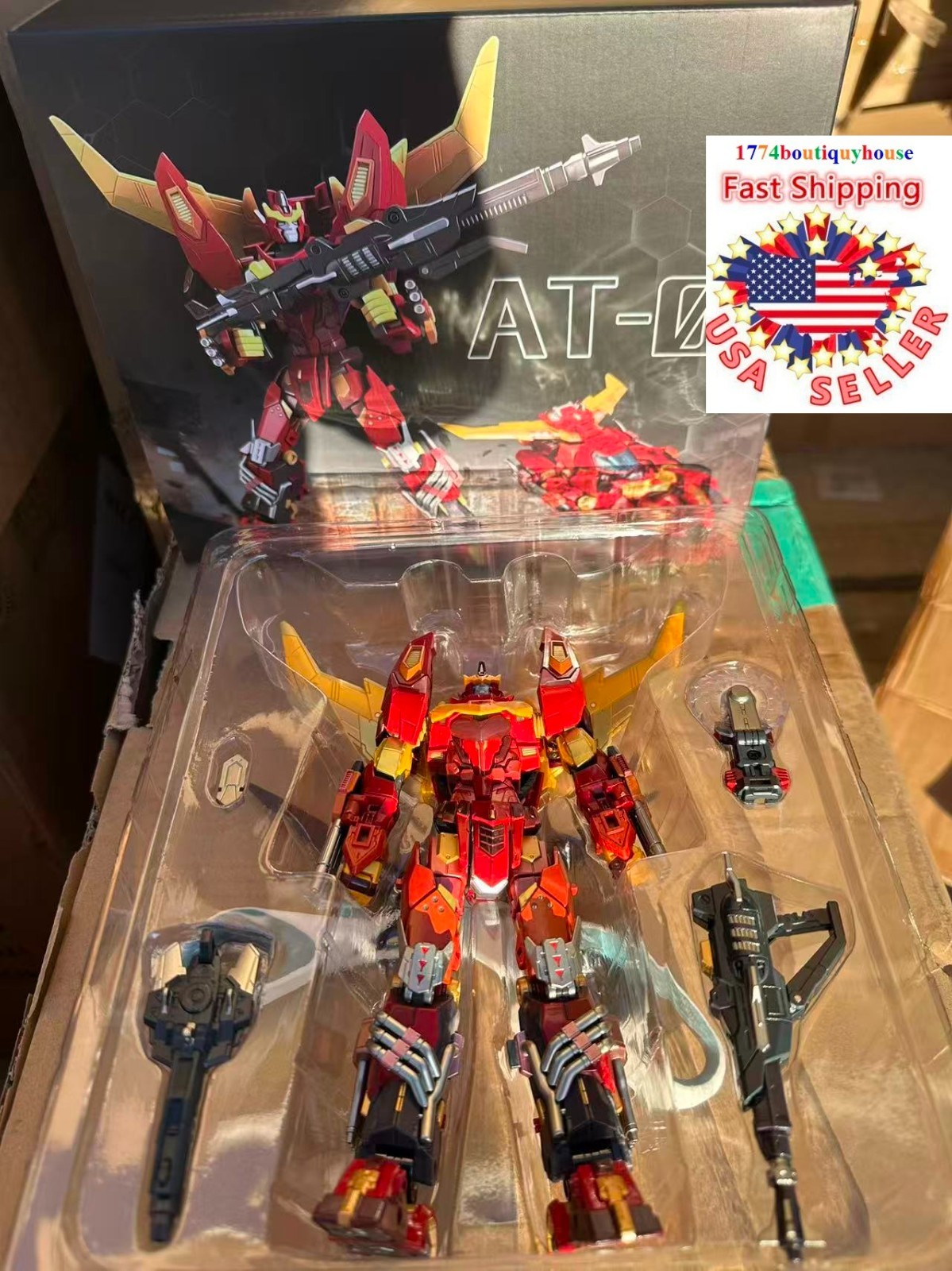 NEW AUTOBOT AT-01 Hot Rod Rodimus Repair Edition Transformation Alloy TOY USA 9″